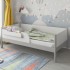 Кроватка подростковая MALIKA ASTRID 160х80 см. серый-белый